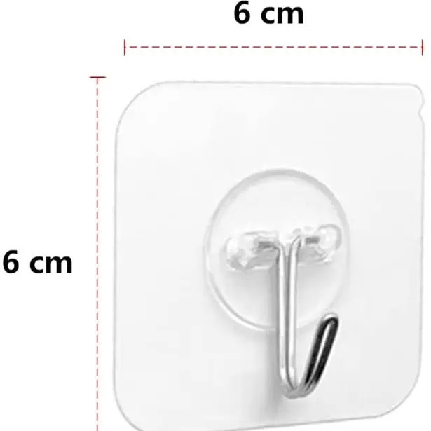 8230920 Strong Transparent Suction Cup Sucker Hanger Self Adhesive Hook Wall Hooks for Kitchen Bathroom