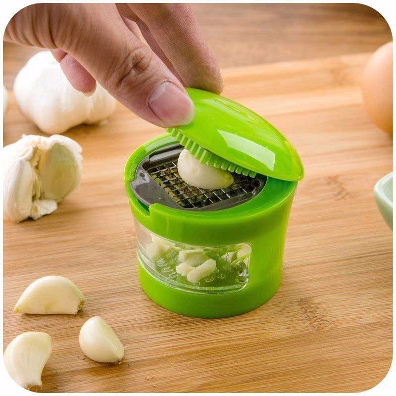 Garlic Grater Mini Portable ABS Stainless Steel Kitchen Garlic Press Chopper Slicer Grinder Crusher Hand Presser Tool R0802