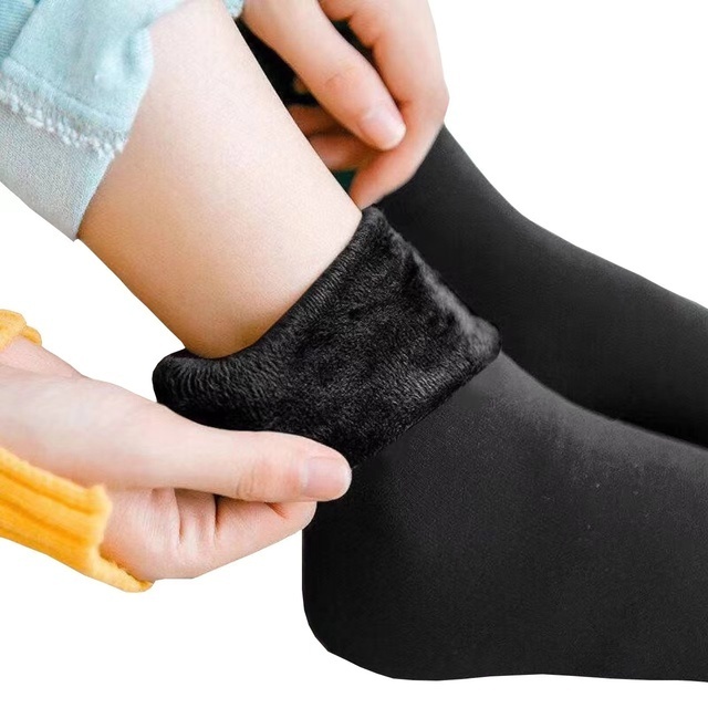 Home Snow Velvet Home Floor Socks Warm Thicken Thermal Soft Casual Solid Color Women Winter Socks