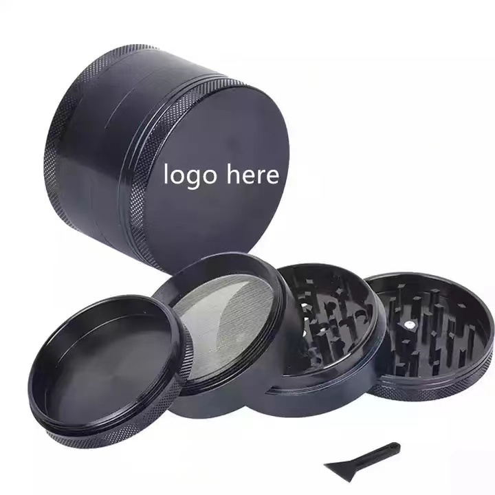 Custom Logo New 4 Layer Smoke Grinder Metal Tobacco Grinder Smoking Pipe Herb Grinders