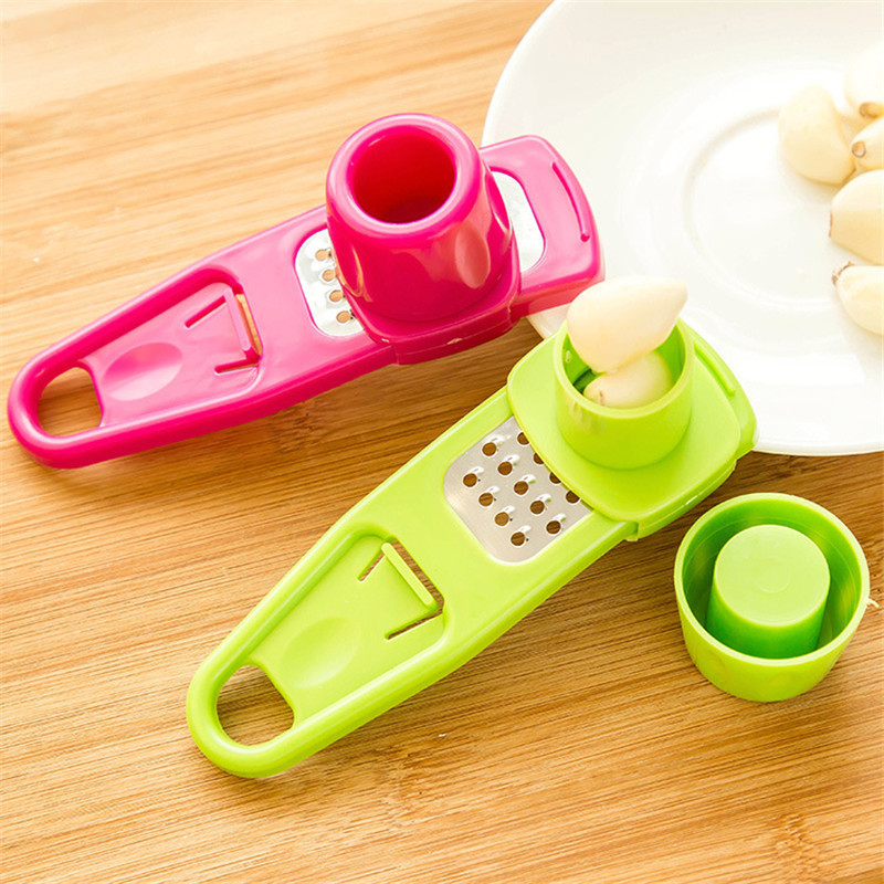 Kitchen Accessories Garlic Press Chopper Crusher Ginger Garlic Grinding Tool Grinding Peeler S0131