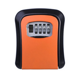 Wall Mounted Aluminum alloy Key Safe Box Weatherproof 4 Digit Combination Key Storage Lock Box Indoor Outdoor R1041