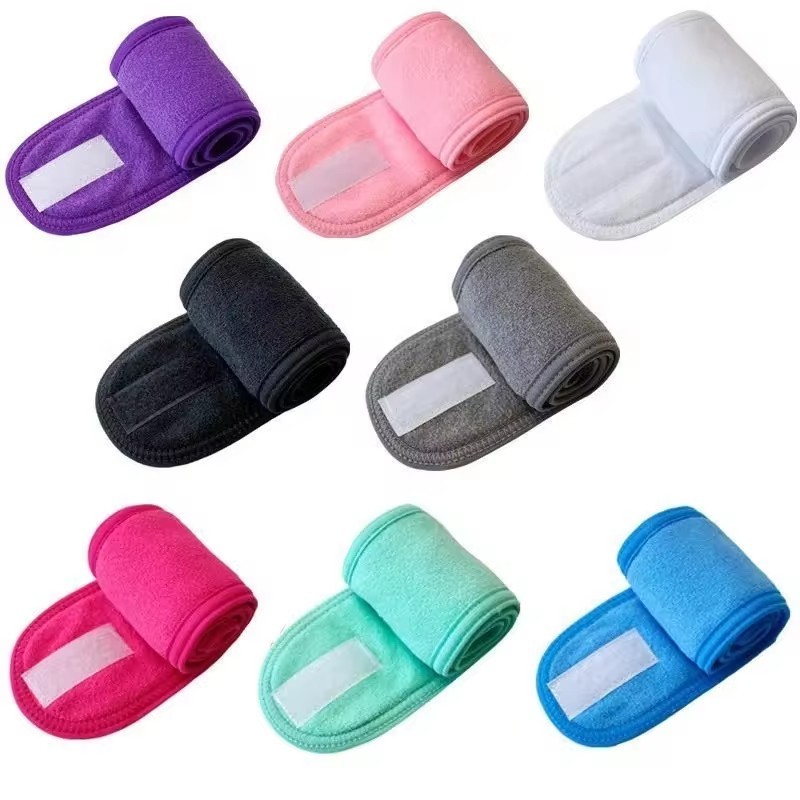 Adjustable Hairband Spa Bath Shower Wrap Head Terry Magic Tape Cosmetic Women Make Up Headband