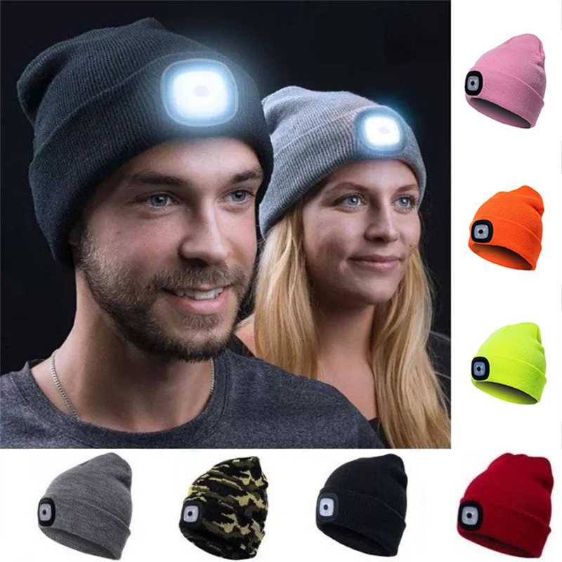 LED Hat Light Running Fishing Camping Emergency Warning Hat Lamp USB Rechargeable Battery Powered Outdoor Sport Cap Part R1899