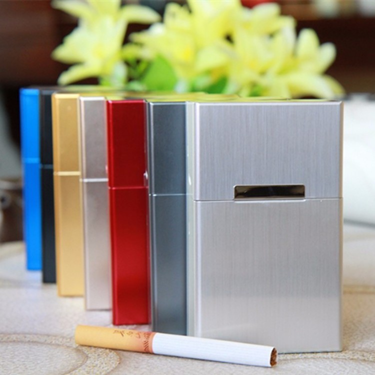 Factory direct supply custom made 20 pcs lady metal cigarette case cigarette box creative aluminum cigaret case slim