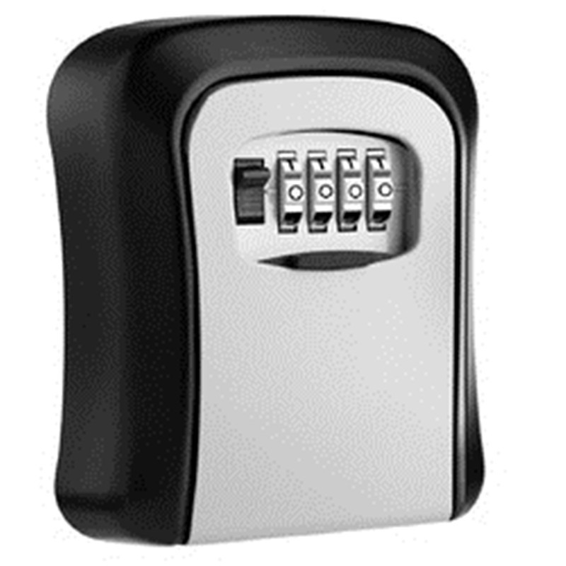 Wall Mounted Aluminum alloy Key Safe Box Weatherproof 4 Digit Combination Key Storage Lock Box Indoor Outdoor R1041