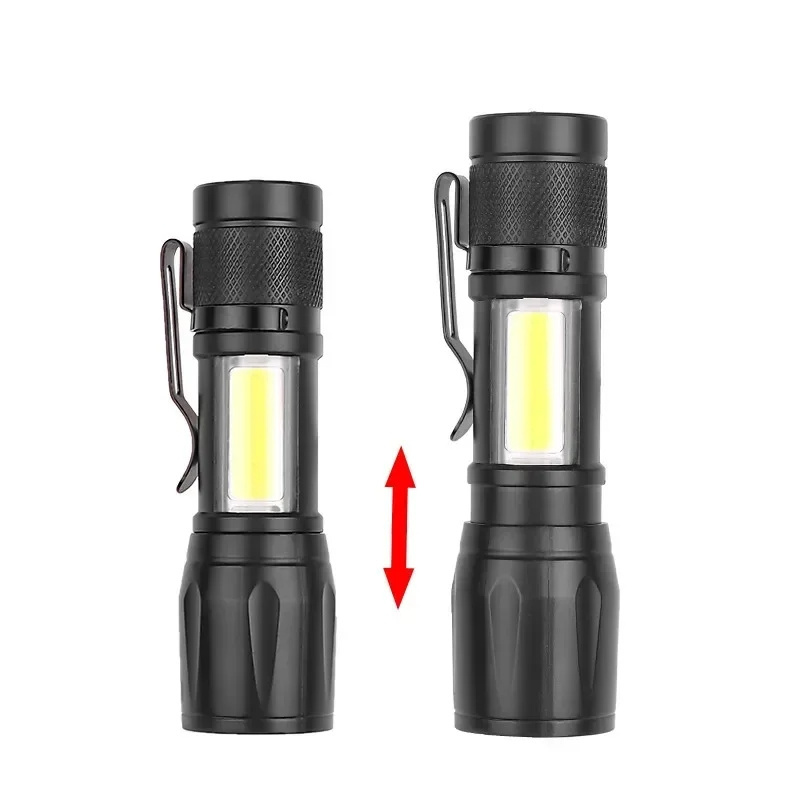 Zoom Focus Portable Torch Lamp Rechargeable Waterproof Outdoor USB LED Penlight Mini LED Flashlight