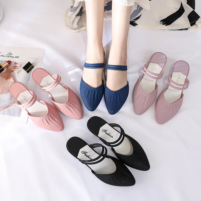 New sandals women's summer new jelly shoes all fashion wear plastic slippers two wear non-slip soft soles