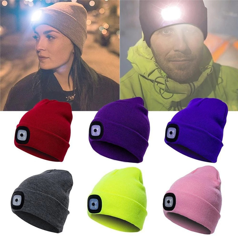 LED Hat Light Running Fishing Camping Emergency Warning Hat Lamp USB Rechargeable Battery Powered Outdoor Sport Cap Part R1899