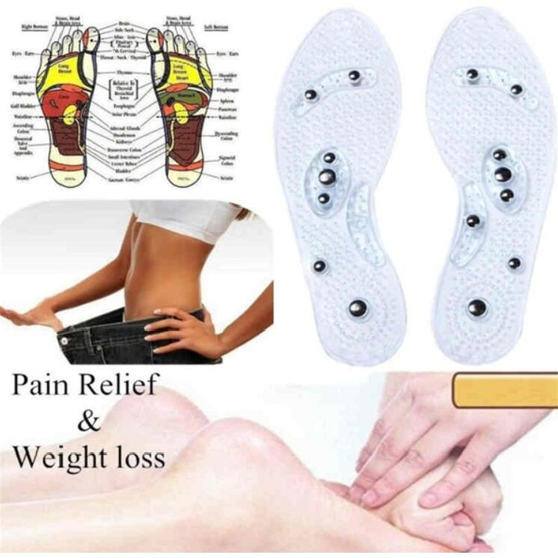 1Pair Shoe Gel Insoles Feet Magnetic Therapy Health Care for Men Comfort Pads Foot Care Relaxation Gifts R0808