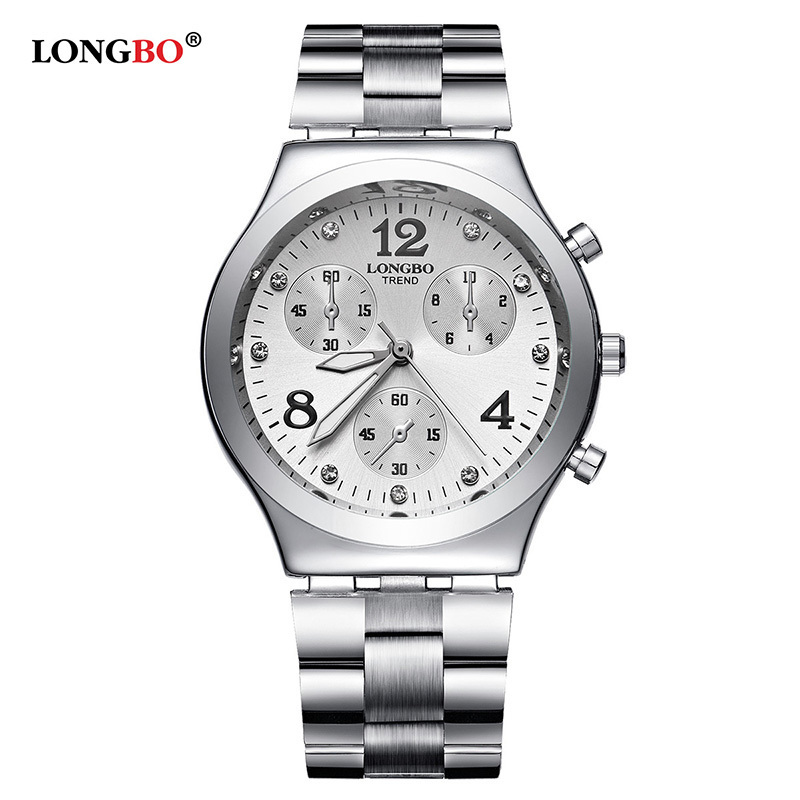 Fashion LONGBO Brand Luxury Waterproof Casual Quartz Watch Women Lady Gift Watches Waterproof Stainless Steel Watch Montre Femme