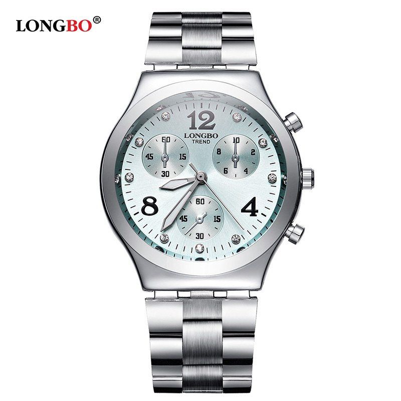 Fashion LONGBO Brand Luxury Waterproof Casual Quartz Watch Women Lady Gift Watches Waterproof Stainless Steel Watch Montre Femme