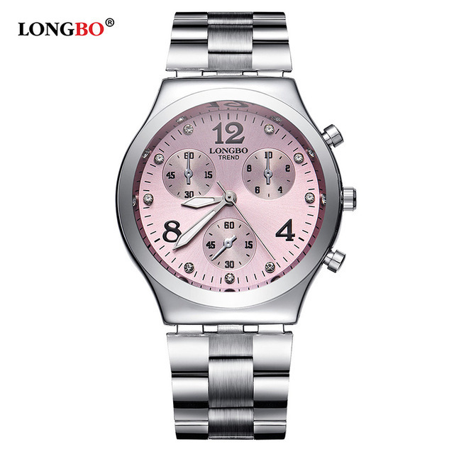 Fashion LONGBO Brand Luxury Waterproof Casual Quartz Watch Women Lady Gift Watches Waterproof Stainless Steel Watch Montre Femme