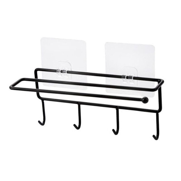 Iron Craft Display Rack Storage Kitchen Shelf Bathroom Shelves Multifunctional Metal Punch Free Wall Shelf