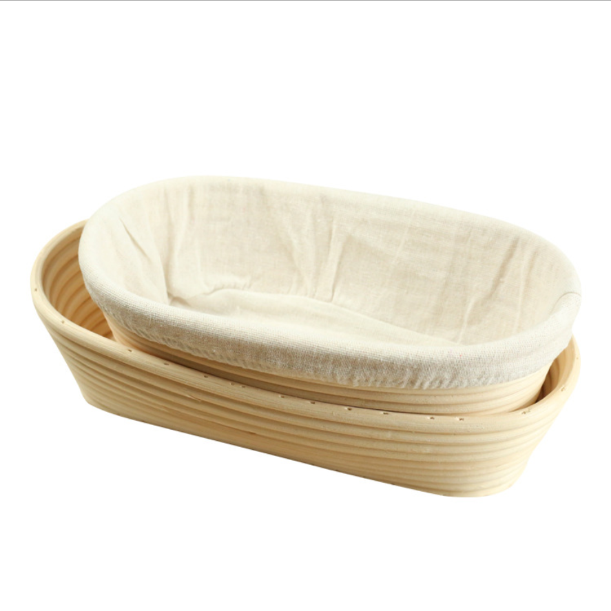 Oval Banneton Sourdough Bread Proofing Basket Set with Liner