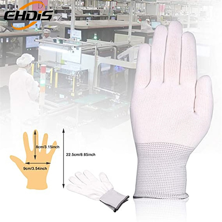 Ehdis Industrial Anti-static Window Tint Vinyl Car Wrap Gloves Carbon Fiber Stickers Film Install Tool Nylon Work Gloves