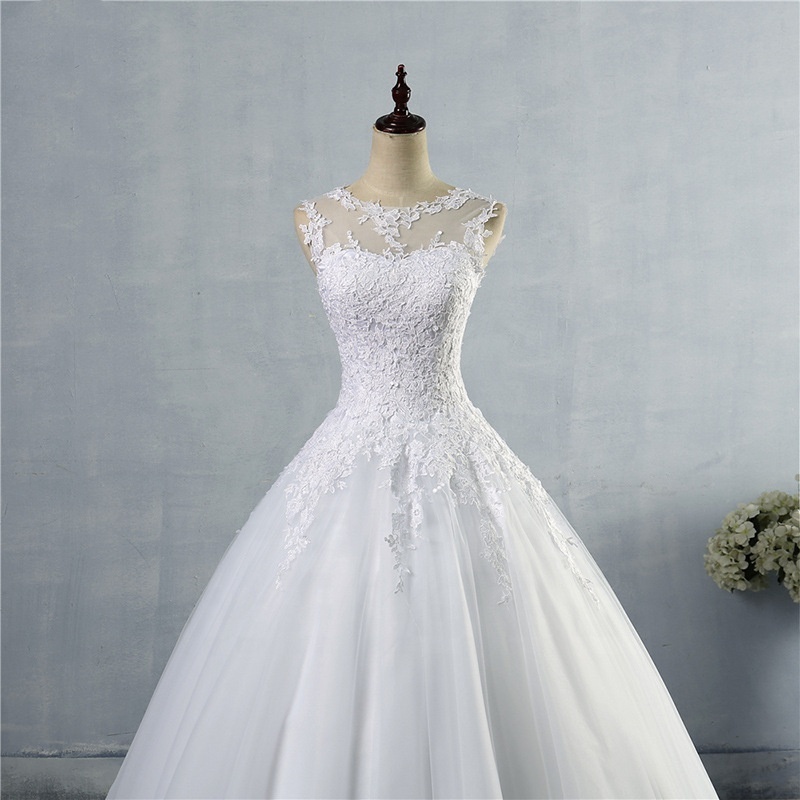 Sweetheart White Ivory Lace Wedding Dresses Tulle Gown Ball Gown Bride Dress Custom made