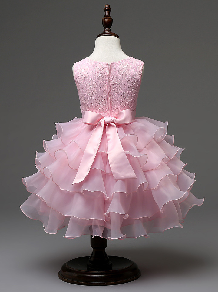 Lovely Princess Flower Summer Clothing Children's Wedding Birthday Party Dresses Costume Girls Tutu Dress