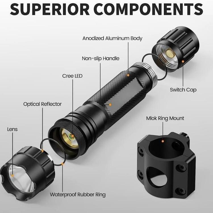 Tactical Flashlight 1200 Lumen LED