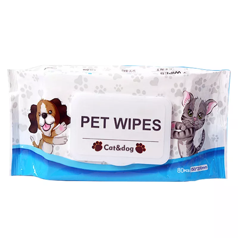 Fragrance-Free Non-Woven Antiseptic Antifungal Deodorizing Dog Cat  Wet Wipes