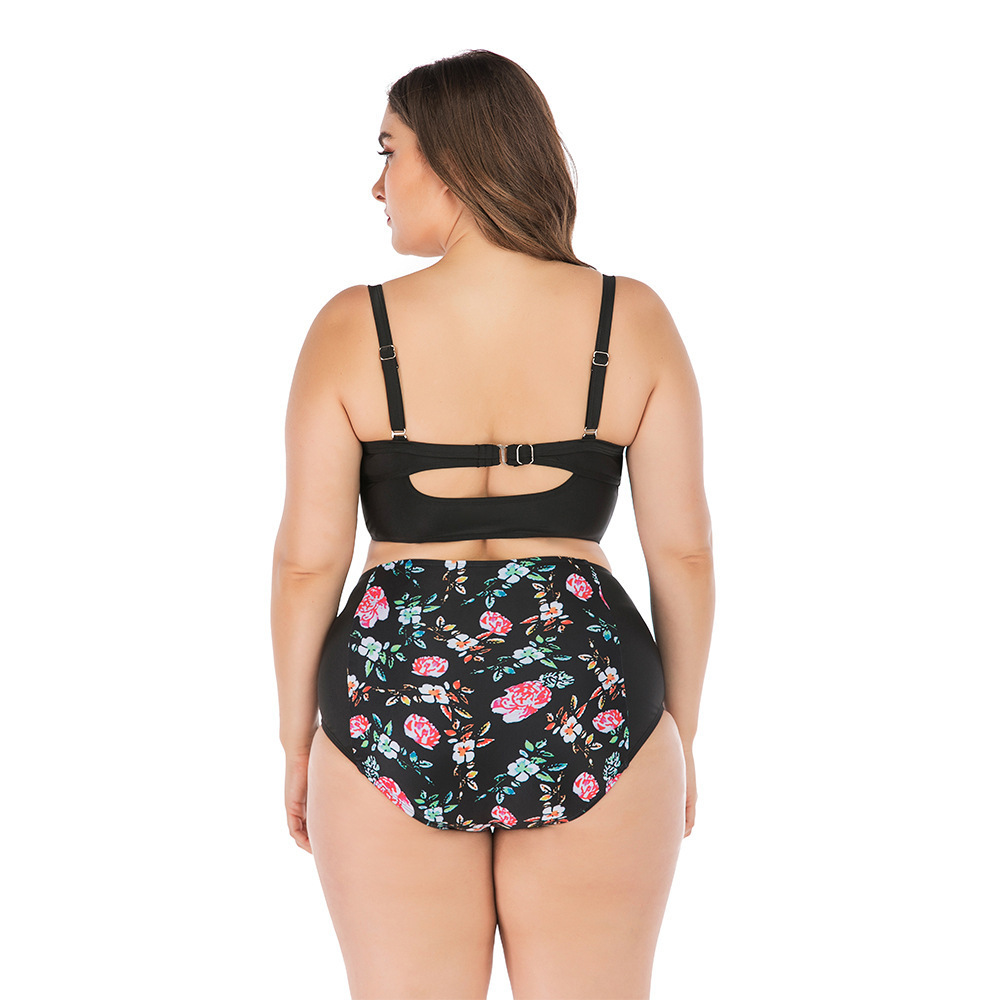 Split Swimsuit Somen  Hard bag Print Sexy Swimwear  Plus Size Swimsuits For Women 2 piece Swimwear