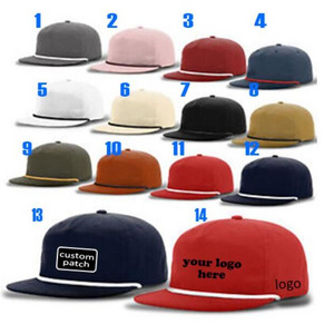 5 Panel Blank Unstructured Plain Sports Flat Brim Custom Patches Richardson 256 Rope Snapback Designer Trucker Caps Hats