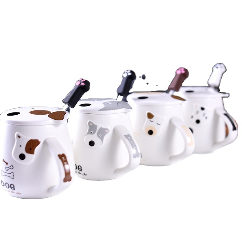 Cartoon 3D Coffee Cups Cartoon Dog Design Cute Animal Dog Ceramic Mug