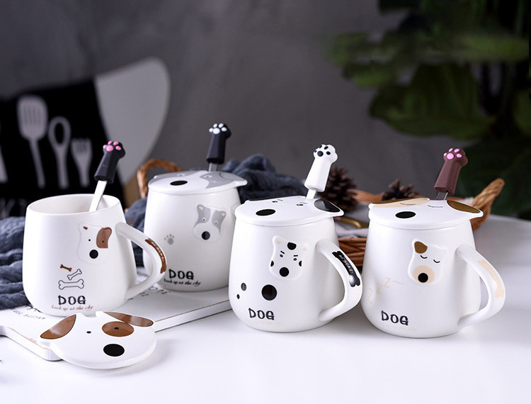 Cartoon 3D Coffee Cups Cartoon Dog Design Cute Animal Dog Ceramic Mug