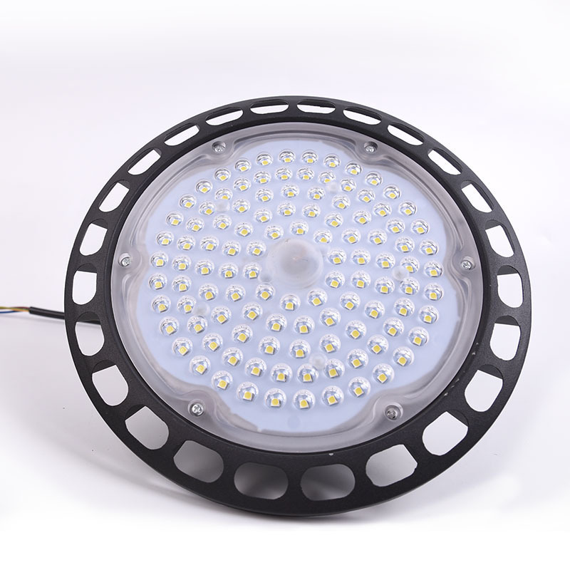 UFO Led High Bay Light with 60 90 120 Degree Reflector 100LM W 100W 150W 200W Clear Black Premium Luminous Body