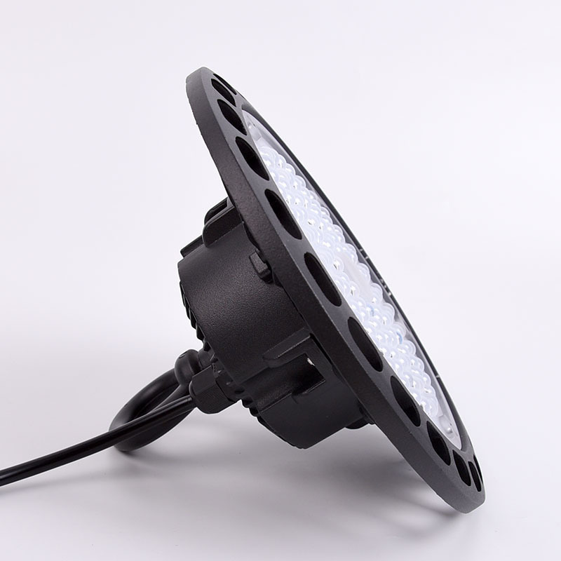 UFO Led High Bay Light with 60 90 120 Degree Reflector 100LM W 100W 150W 200W Clear Black Premium Luminous Body