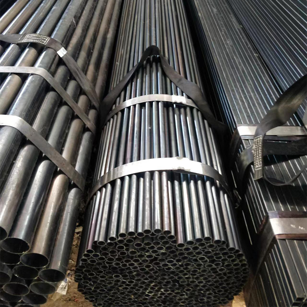 ASTM A53 MS Steel ERW Carbon Black Iron Pipe Welded Sch40 Steel Pipe for Building Material