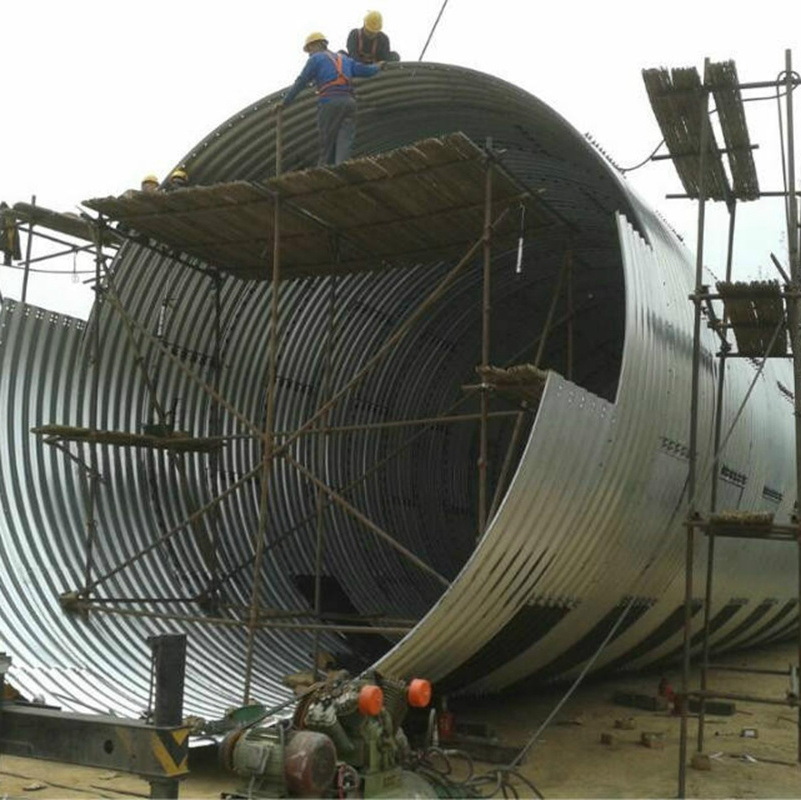 48 Inch Culvert Pipe Hot Dip Zinc Corrugated Steel Pipe Metal Culvert for Highway