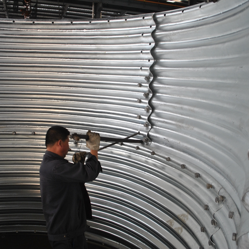 Bridge complete galvanized metal tunnel steel culvert pipe 2m 1m 3m diameter spiral corrugated culvert tube