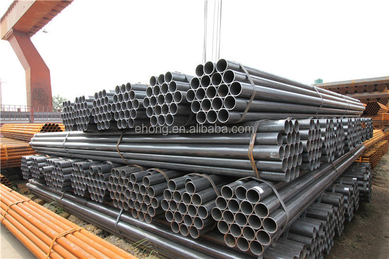 ASTM A53 MS Steel ERW Carbon Black Iron Pipe Welded Sch40 Steel Pipe for Building Material