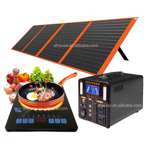 2024 Solar induction cooker 12 V and 24 V with power supply storage battery