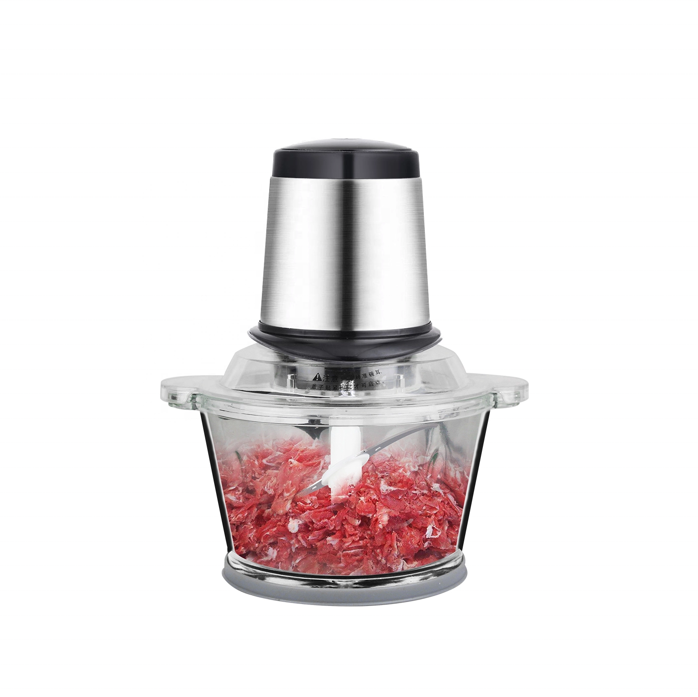 Electric food chopper 8 cups glass bowl food processor meat mincer