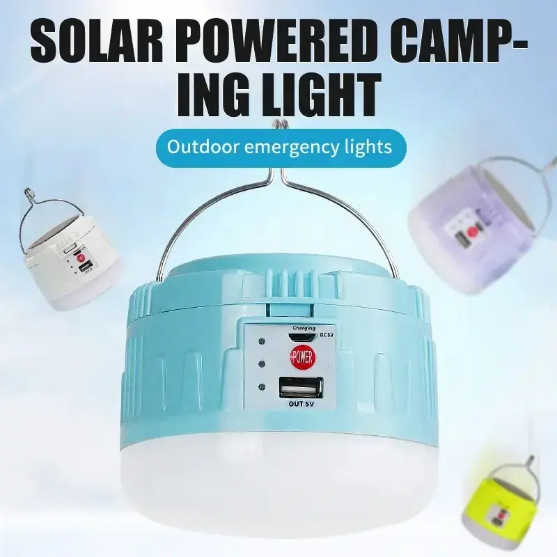 USB Rechargeable LED Solar Camping Light Multifunction Portable Emergency Solar Camping Lamp Solar Light