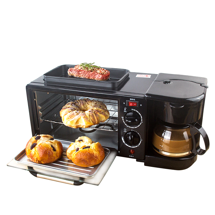 3 in 1 breakfast maker machine with hot plate and toaster oven and coffee maker & toast grill for sale