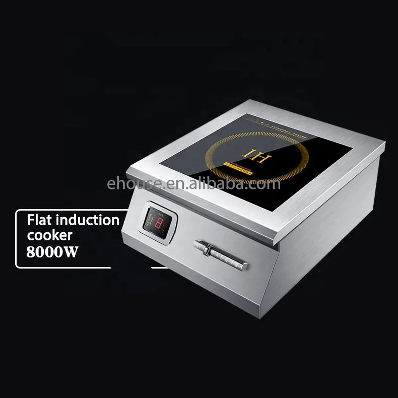 8000W Concave /Flat Surface Commercial Big Power Induction Cooker 8kw Cooking Soup Fry Machine For Restaurant Hotel