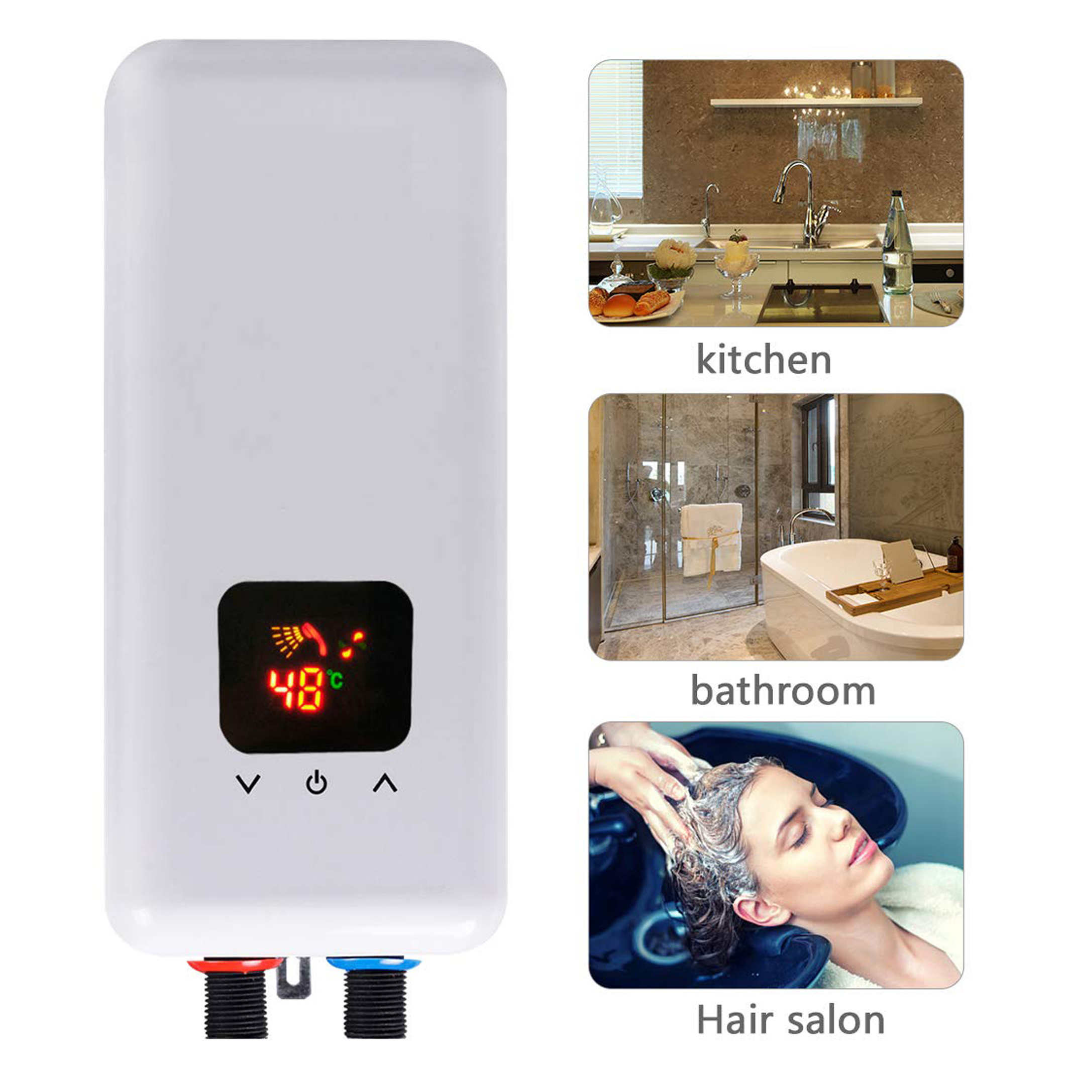 Top home appliances drop shipping  portable automatic electric instantaneous water heater