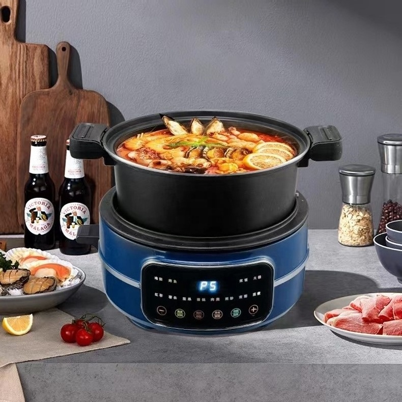 New All in 1 Large Capacity Air Fryer Oven Multi-function Oil Free Fully Automatic Visual Hot Pot Cooking Stove Rice Cooker