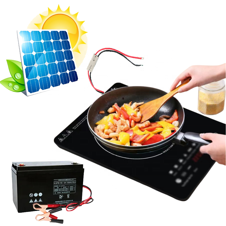 2024 Hot Sale Solar DC 48V Battery Powered Electric Induction Cooker