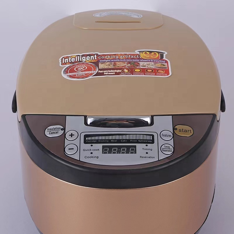 Wholesale Price Food Grade Yellow Crystal Iron liner Inner Pot 5L Electric Keep Warm Multi-function Rice Cooker