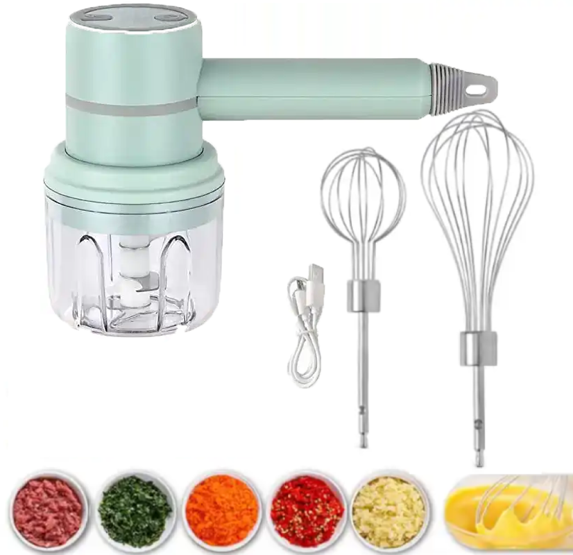 Cheap Speed Kitchen Stainless Steel Mixer Milk Frother Dough Meat Grinder Egg Whisk Rolling Mini Electric Garlic Chopper