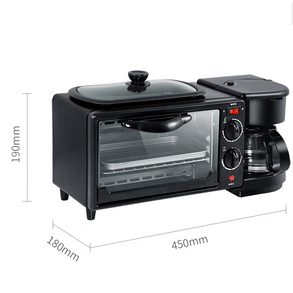 3 in 1 breakfast maker machine with hot plate and toaster oven and coffee maker & toast grill for sale