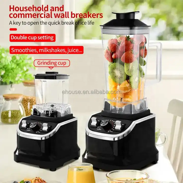 In Stock Hot Sale High Speed 2L Silver Crest Blender Powerful Smoothies Large Commercial Blender Juicer Food Processor