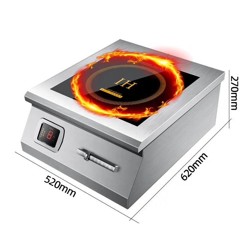 8000W Concave /Flat Surface Commercial Big Power Induction Cooker 8kw Cooking Soup Fry Machine For Restaurant Hotel