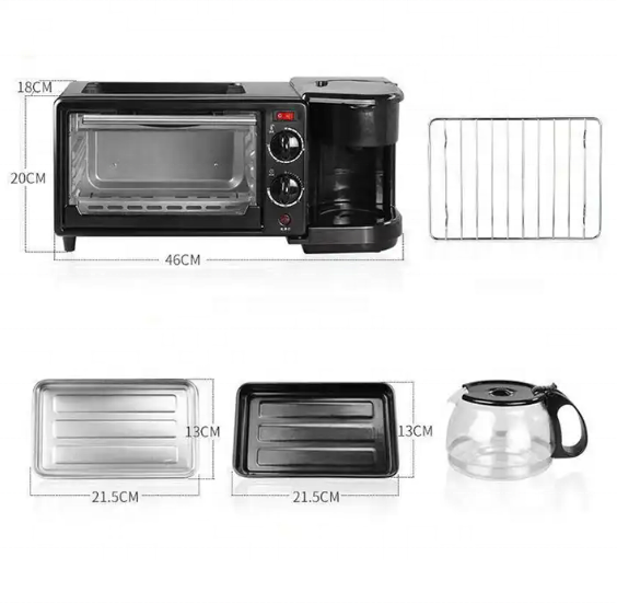 Household 3 In 1 Breakfast Machine 220V Bread Toaster Electric Automatic Multifunction new Breakfast Maker