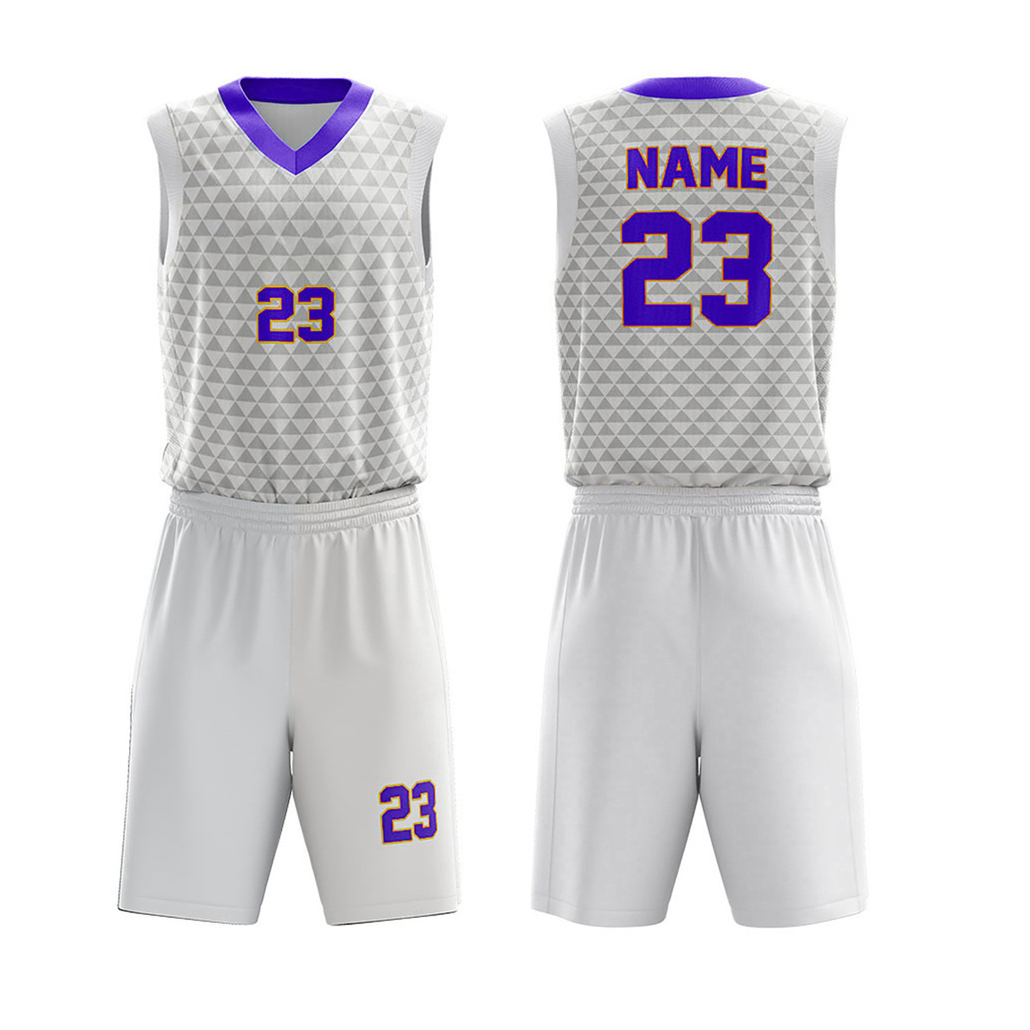 Factory Selling Youth Basketball Uniform Set Design Green Violet Color XS 7xl Custom Tackle Twill USA Basketball Jersey