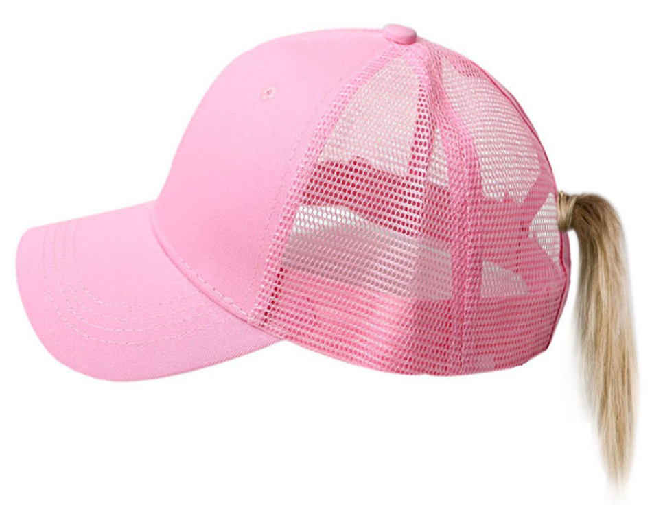 Fashion hot wholesale women girl pony tail with air hole baseball cap